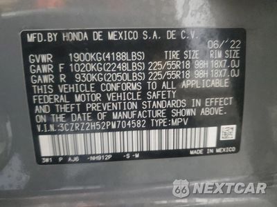 Zdjęcie 15 z 16 samochodu: 2023 HONDA HR-V SPORT VIN:3CZRZ2H52PM704582 - miniatura