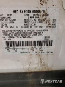 Zdjęcie 14 z 14 samochodu: 2023 FORD EXPLORER XLT VIN:1FMSK7DH4PGA95641 - miniatura