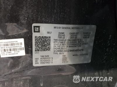 Zdjęcie 15 z 16 samochodu: 2017 CHEVROLET TAHOE K1500 LT VIN:1GNSKBKC9HR400479 - miniatura