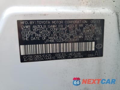 Zdjęcie 14 z 14 samochodu: 2017 LEXUS IS 350 VIN:JTHBE1D23H5030649 - miniatura