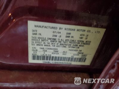 Zdjęcie 13 z 13 samochodu: 2005 NISSAN ALTIMA SE VIN:1N4BL11D55N405505 - miniatura