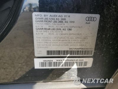 Zdjęcie 14 z 14 samochodu: 2014 AUDI Q5 TDI PRESTIGE VIN:WA1VMAFP8EA080793 - miniatura