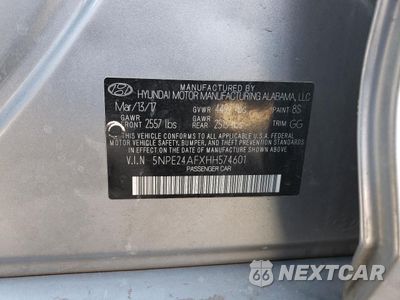 Zdjęcie 14 z 14 samochodu: 2017 HYUNDAI SONATA SE VIN:5NPE24AFXHH574601 - miniatura