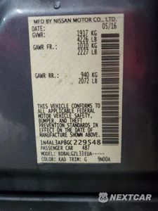 Zdjęcie 14 z 14 samochodu: 2016 NISSAN ALTIMA 2.5 VIN:1N4AL3AP8GC229548 - miniatura