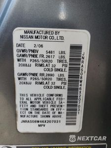 Zdjęcie 15 z 15 samochodu: 2006 INFINITI FX35 VIN:JNRAS08W46X207031 - miniatura