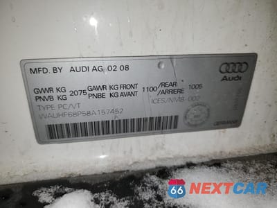 Zdjęcie 13 z 13 samochodu: 2008 AUDI A3 2.0 VIN:WAUHF68P58A157452 - miniatura