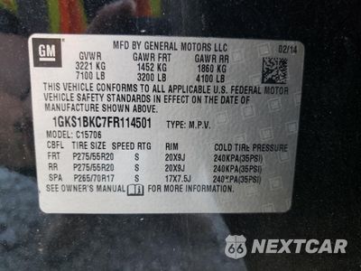 Zdjęcie 15 z 15 samochodu: 2015 GMC YUKON SLT VIN:1GKS1BKD7SR114501 - miniatura