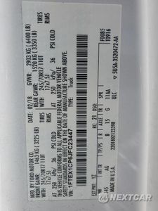 Zdjęcie 12 z 12 samochodu: 2018 FORD F150 SUPER CAB VIN:1FTEX1CP6JFC23447 - miniatura