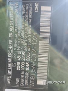 Zdjęcie 12 z 12 samochodu: 2007 MERCEDES-BENZ CLK 350 VIN:WDBTJ56H27F214028 - miniatura