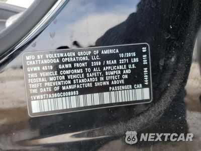 Zdjęcie 14 z 14 samochodu: 2016 VOLKSWAGEN PASSAT SE VIN:1VWBT7A36GC008983 - miniatura