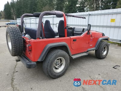 Trzecie zdjęcie samochodu z tyłu: 1997 JEEP WRANGLER / TJ SPORT VIN:1J4FY19S1VP446857 - miniatura