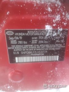 Zdjęcie 14 z 14 samochodu: 2020 HYUNDAI ELANTRA SEL VIN:5NPD84LF2LH532729 - miniatura