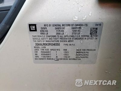 Zdjęcie 14 z 15 samochodu: 2015 GMC TERRAIN SL VIN:2GKALREK3F6346350 - miniatura