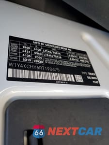 Zdjęcie 14 z 14 samochodu: 2024 MERCEDES-BENZ SPRINTER 2500 VIN:W1Y4KCHY6RT190675 - miniatura