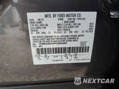 Zdjęcie 15 z 16 samochodu: 2023 FORD EXPLORER XLT VIN:1FMSK8DH8PGB64000 - miniatura