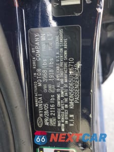 Zdjęcie 12 z 12 samochodu: 2005 HYUNDAI ELANTRA GLS VIN:KMHDN56D65U166710 - miniatura