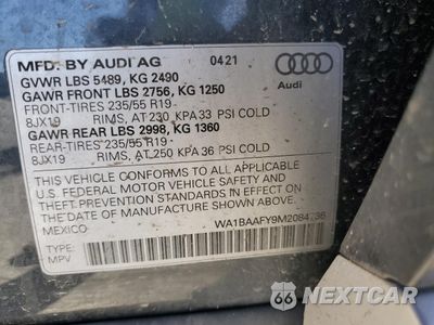 Zdjęcie 15 z 16 samochodu: 2021 AUDI Q5 PREMIUM PLUS VIN:WA1BAAFY9M2J84736 - miniatura