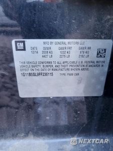 Zdjęcie 14 z 14 samochodu: 2015 CHEVROLET MALIBU LS VIN:1G11B5SL9FF236115 - miniatura