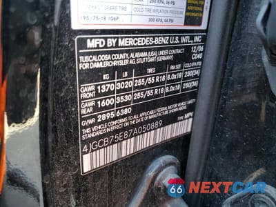 Zdjęcie 15 z 15 samochodu: 2007 MERCEDES-BENZ R 500 VIN:4JGCB75E87A050889 - miniatura