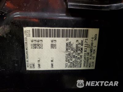 Zdjęcie 12 z 12 samochodu: 2012 NISSAN MAXIMA S VIN:1N4AA5AP7CC813175 - miniatura
