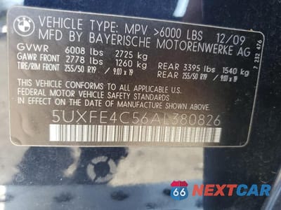 Zdjęcie 13 z 13 samochodu: 2010 BMW X5 XDRIVE30I VIN:5UXFE4C56AL380826 - miniatura