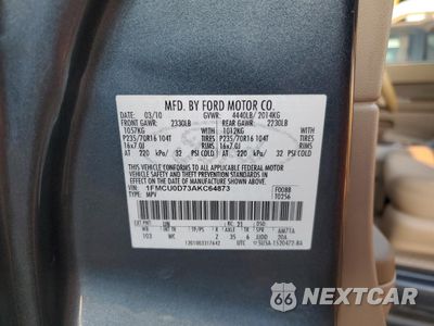 Zdjęcie 13 z 13 samochodu: 2010 FORD ESCAPE XLT VIN:1FMCU0D73AKC64873 - miniatura