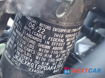 Zdjęcie 9 z 10 samochodu: 2023 KAWASAKI EX400 VIN:JKAEXKG12PDAK4764 - miniatura