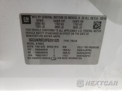 Zdjęcie 14 z 14 samochodu: 2015 CHEVROLET SILVERADO K1500 LT VIN:3GCUKREC0FG291025 - miniatura