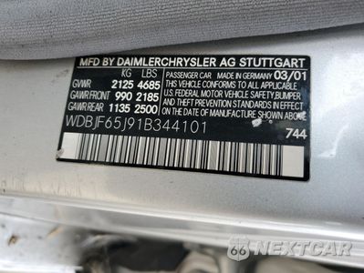 Zdjęcie 14 z 14 samochodu: 2001 MERCEDES-BENZ E 320 VIN:WDBJF65J91B344101 - miniatura