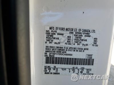 Zdjęcie 12 z 12 samochodu: 2002 FORD F150 VIN:2FTRF17292CA60003 - miniatura