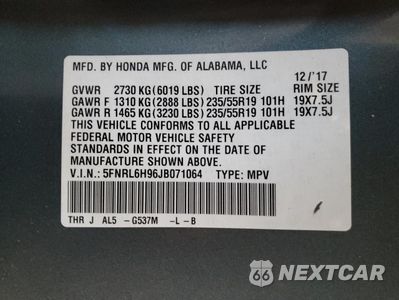 Zdjęcie 15 z 16 samochodu: 2018 HONDA ODYSSEY ELITE VIN:5FNRL6H96JB071064 - miniatura