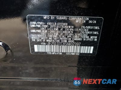 Zdjęcie 12 z 13 samochodu: 2025 SUBARU FORESTER TOURING VIN:JF2SLDTC8SH402397 - miniatura
