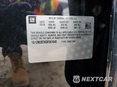 Zdjęcie 14 z 14 samochodu: 2016 CHEVROLET MALIBU LS VIN:1G1ZB5STXGF261643 - miniatura