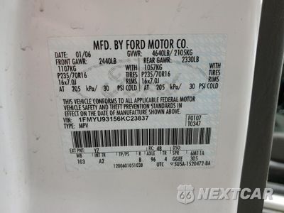 Zdjęcie 15 z 15 samochodu: 2006 FORD ESCAPE XLT VIN:1FMYU93196KB87103 - miniatura