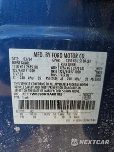 Zdjęcie 14 z 15 samochodu: 2024 FORD MAVERICK XLT VIN:3FTTW8J90RRA60185 - miniatura