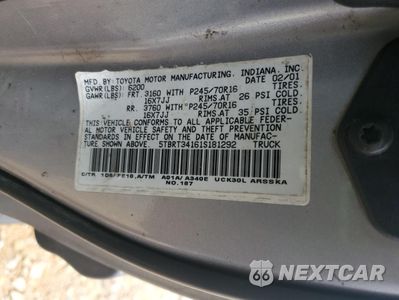 Zdjęcie 14 z 14 samochodu: 2001 TOYOTA TUNDRA ACCESS CAB VIN:5TBRT34161S181292 - miniatura