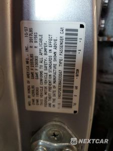 Zdjęcie 12 z 12 samochodu: 2008 HONDA ACCORD LX VIN:1HGCP26338A033247 - miniatura