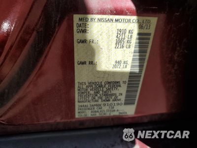 Zdjęcie 12 z 12 samochodu: 2013 NISSAN ALTIMA 2.5 VIN:1N4AL3AP6DC910190 - miniatura