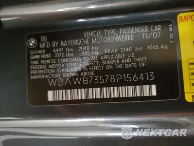 Zdjęcie 12 z 12 samochodu: 2008 BMW 335 I VIN:WBAWB73578P156413 - miniatura