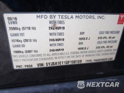 Zdjęcie 13 z 13 samochodu: 2016 TESLA MODEL S VIN:5YJSA1E11GF158159 - miniatura