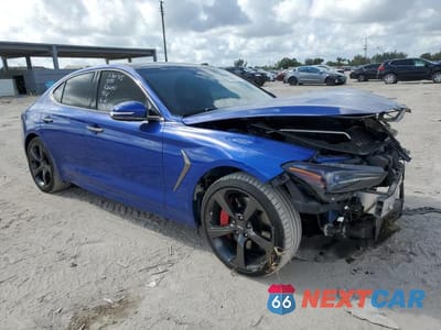 Czwarte zdjęcie samochodu z boku: 2020 GENESIS G70 PRESTIGE VIN:KMTG34LE9LU062368 - miniatura