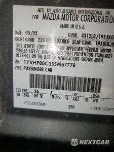 Zdjęcie 12 z 12 samochodu: 2005 MAZDA 6 I VIN:1YVHP80C355M67778 - miniatura
