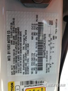 Zdjęcie 12 z 12 samochodu: 2017 FORD FUSION SE HYBRID VIN:3FA6P0LU2HR359694 - miniatura