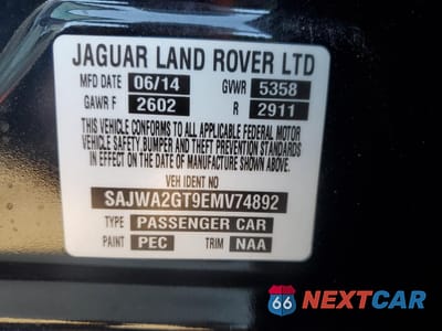 Zdjęcie 13 z 13 samochodu: 2014 JAGUAR XJL SUPERCHARGED VIN:SAJWA2GT9EMV74892 - miniatura