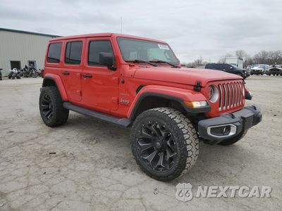 Czwarte zdjęcie samochodu z boku: 2020 JEEP WRANGLER UNLIMITED SAHARA VIN:1C4HJXEN7LW231198 - miniatura