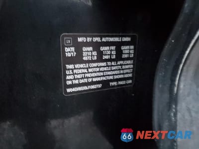 Zdjęcie 12 z 13 samochodu: 2018 BUICK REGAL TOURX ESSENCE VIN:W04GV8SX9J1062737 - miniatura