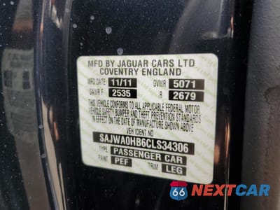 Zdjęcie 12 z 12 samochodu: 2012 JAGUAR XF PORTFOLIO VIN:SAJWA0HB6CLS34306 - miniatura