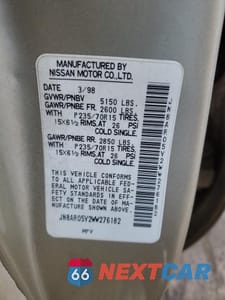 Zdjęcie 12 z 12 samochodu: 1998 NISSAN PATHFINDER LE VIN:JN8AR05Y2WW276182 - miniatura