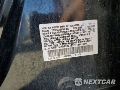 Zdjęcie 13 z 13 samochodu: 2012 HONDA PILOT EXL VIN:5FNYF3H54CB013570 - miniatura