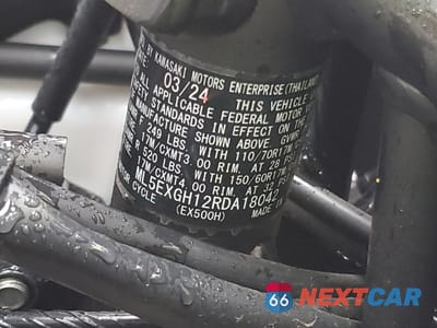 Zdjęcie 9 z 10 samochodu: 2024 KAWASAKI EX500 H VIN:ML5EXGH12RDA18042 - miniatura